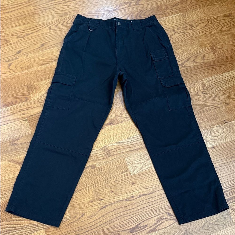5.11 Tactical Cargo Pants Black Cotton Utility Workwear Size 34x30